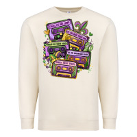 Sandshell mardi gras cassette tapes Premium Sweatshirt - MaliasSmallBusiness