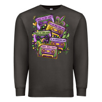 Smoke mardi gras cassette tapes Premium Sweatshirt - MaliasSmallBusiness