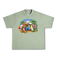Oil Green camp life beach Urban Heavy Tee - BarkalooDesign