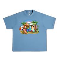 Pebble Blue camp life beach Urban Heavy Tee - BarkalooDesign