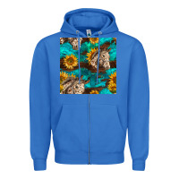 Appaloosa Horses And Sunflowers Seamless Pattern Zipper Hoodie | Teevron
