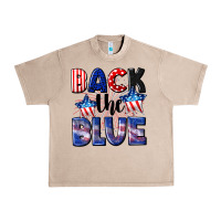 French Oak Back the blue 4th of july Urban Heavy Tee - CowGirlArtShop