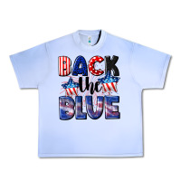Grape Ice Back the blue 4th of july Urban Heavy Tee - CowGirlArtShop