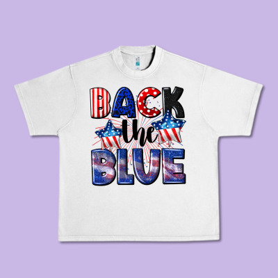 Back The Blue 4th Of July Urban Heavy Tee Designed By Cowgirlartshop
