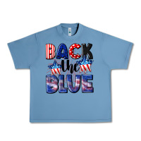 Pebble Blue Back the blue 4th of july Urban Heavy Tee - CowGirlArtShop