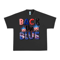Pigment Black Back the blue 4th of july Urban Heavy Tee - CowGirlArtShop