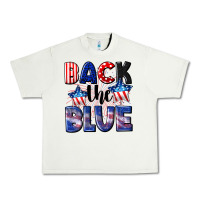 Pistachio Back the blue 4th of july Urban Heavy Tee - CowGirlArtShop