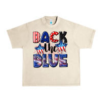 Sandshell Back the blue 4th of july Urban Heavy Tee - CowGirlArtShop