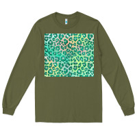 Army Green green leopard glitter Long Sleeve Tee - JahusDesignShop