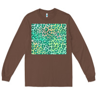 Chestnut green leopard glitter Long Sleeve Tee - JahusDesignShop