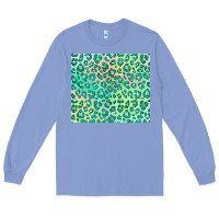 Colony Blue green leopard glitter Long Sleeve Tee - JahusDesignShop