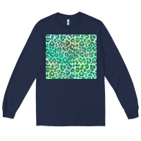 Navy green leopard glitter Long Sleeve Tee - JahusDesignShop