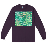 Plum green leopard glitter Long Sleeve Tee - JahusDesignShop