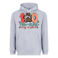 Heather Grey 100 pawsome days of school Heavyweight Hoodie - MaliasSmallBusiness