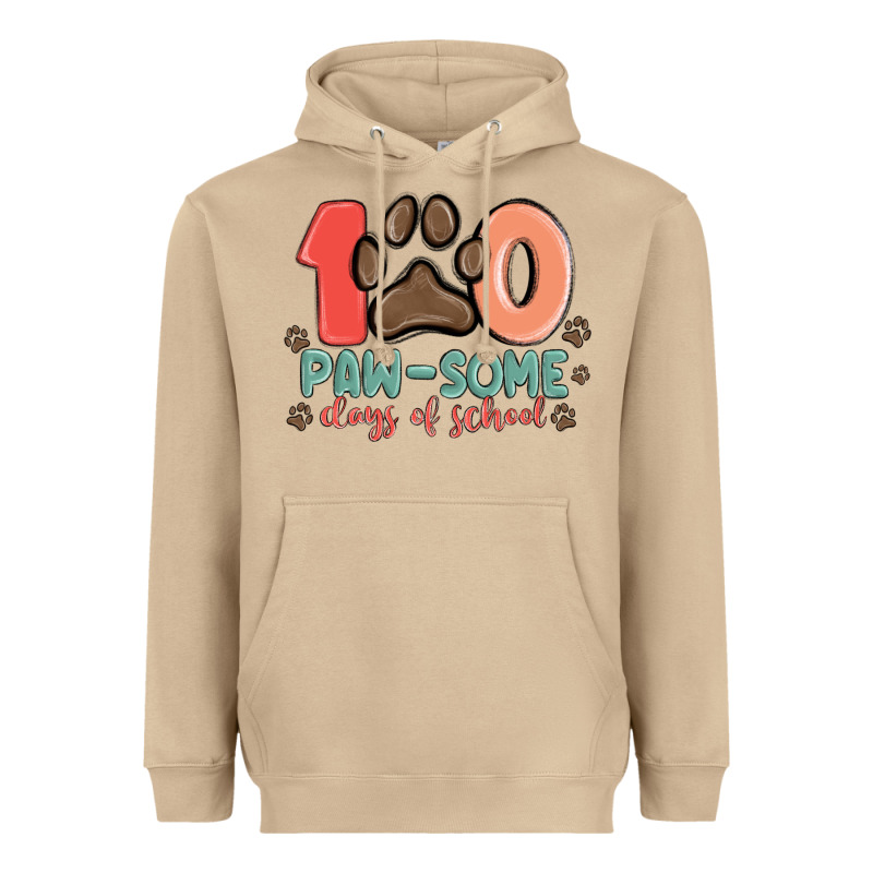 100 Pawsome Days Of School Heavyweight Hoodie by MaliasSmallBusiness | Teevron