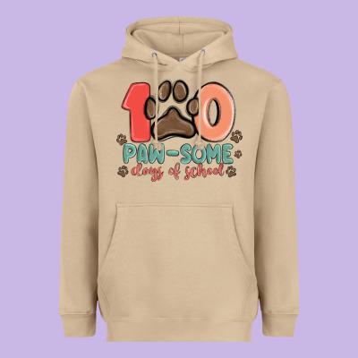 100 Pawsome Days Of School Heavyweight Hoodie Designed By Maliassmallbusiness