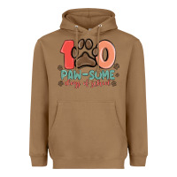 Toasted Coconut 100 pawsome days of school Heavyweight Hoodie - MaliasSmallBusiness