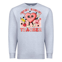 Heather Grey cupid's favorite teacher Premium Sweatshirt - MaliasSmallBusiness