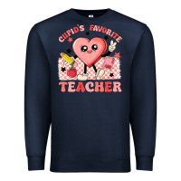Navy cupid's favorite teacher Premium Sweatshirt - MaliasSmallBusiness