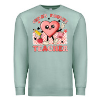 Seafoam cupid's favorite teacher Premium Sweatshirt - MaliasSmallBusiness