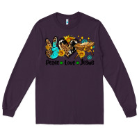 Plum peace love jesus Long Sleeve Tee - AdoDesignShop
