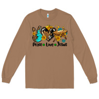 Toasted Coconut peace love jesus Long Sleeve Tee - AdoDesignShop