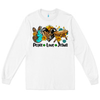 White peace love jesus Long Sleeve Tee - AdoDesignShop