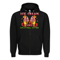 Black ice cream makes everything better Zipper Hoodie - AdoDesignShop