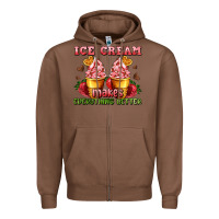 Chestnut ice cream makes everything better Zipper Hoodie - AdoDesignShop