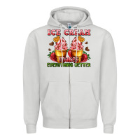 Dove Grey ice cream makes everything better Zipper Hoodie - AdoDesignShop