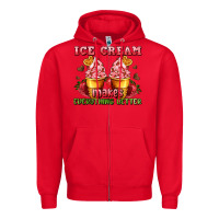 Red ice cream makes everything better Zipper Hoodie - AdoDesignShop