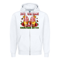 White ice cream makes everything better Zipper Hoodie - AdoDesignShop