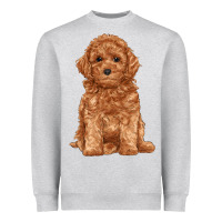 Heather Grey toy poodle Heavyweight Sweatshirt - RanaPortraitStore