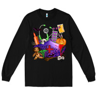 Black zombie nurse   halloween Long Sleeve Tee - AdoDesignShop