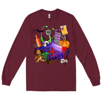Burgundy zombie nurse   halloween Long Sleeve Tee - AdoDesignShop