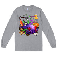 Heather Grey zombie nurse   halloween Long Sleeve Tee - AdoDesignShop