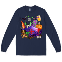 Navy zombie nurse   halloween Long Sleeve Tee - AdoDesignShop