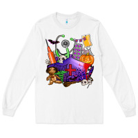White zombie nurse   halloween Long Sleeve Tee - AdoDesignShop