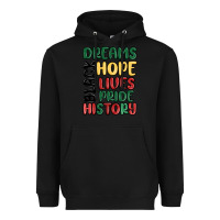 Black dreams hope lives pride Heavyweight Hoodie - MaliasSmallBusiness