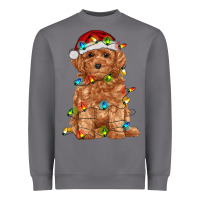 Storm toy poodle with christmas lights Heavyweight Sweatshirt - RanaPortraitStore