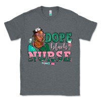 Charcoal Heather afro  nurse dope black Classic Tee - AdoDesignShop
