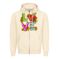 Sandshell love with pen and  serape leopard Zipper Hoodie - Artiststas