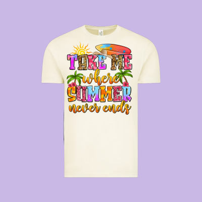 Take Me Where Summer Never Ends Vintage Tee Designed By Zillion Design Studio