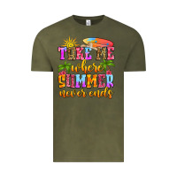 Vintage Olive take me where summer never ends Vintage Tee - Zillion Design Studio