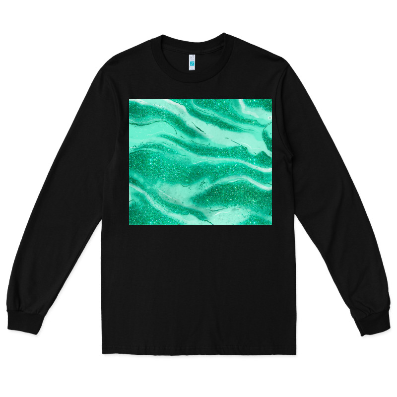 Green Glitter Long Sleeve Tee by JahusDesignShop | Teevron