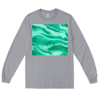 Heather Grey green glitter Long Sleeve Tee - JahusDesignShop