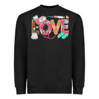 Black nurse love Heavyweight Sweatshirt - texasbilliewilder