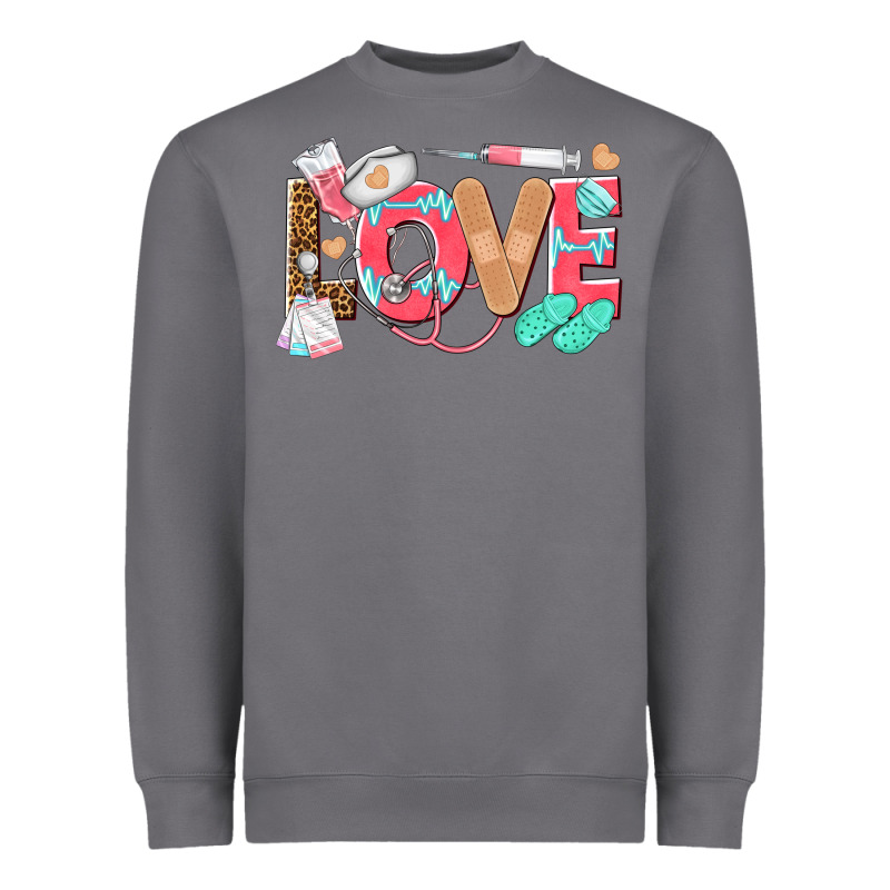 Nurse Love Heavyweight Sweatshirt by texasbilliewilder | Teevron