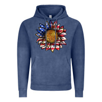Vintage Denim 4th of july sunflower Vintage Hoodie - texasbilliewilder