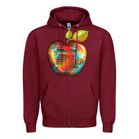 Burgundy leopard turquoise glitter serape Zipper Hoodie - Artiststas